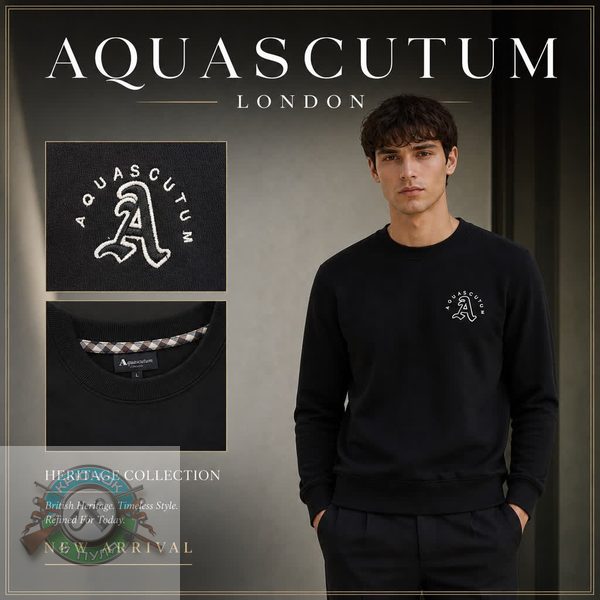 Свитшот AQUASCUTUM LONDON, BLACK
